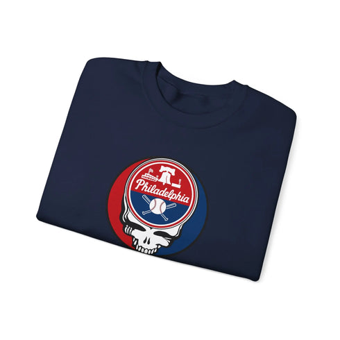 Grateful Dead - Philadelphia Phillies Grateful Dead Stealie Crewneck Sweatshirt - MLB - StealieShop